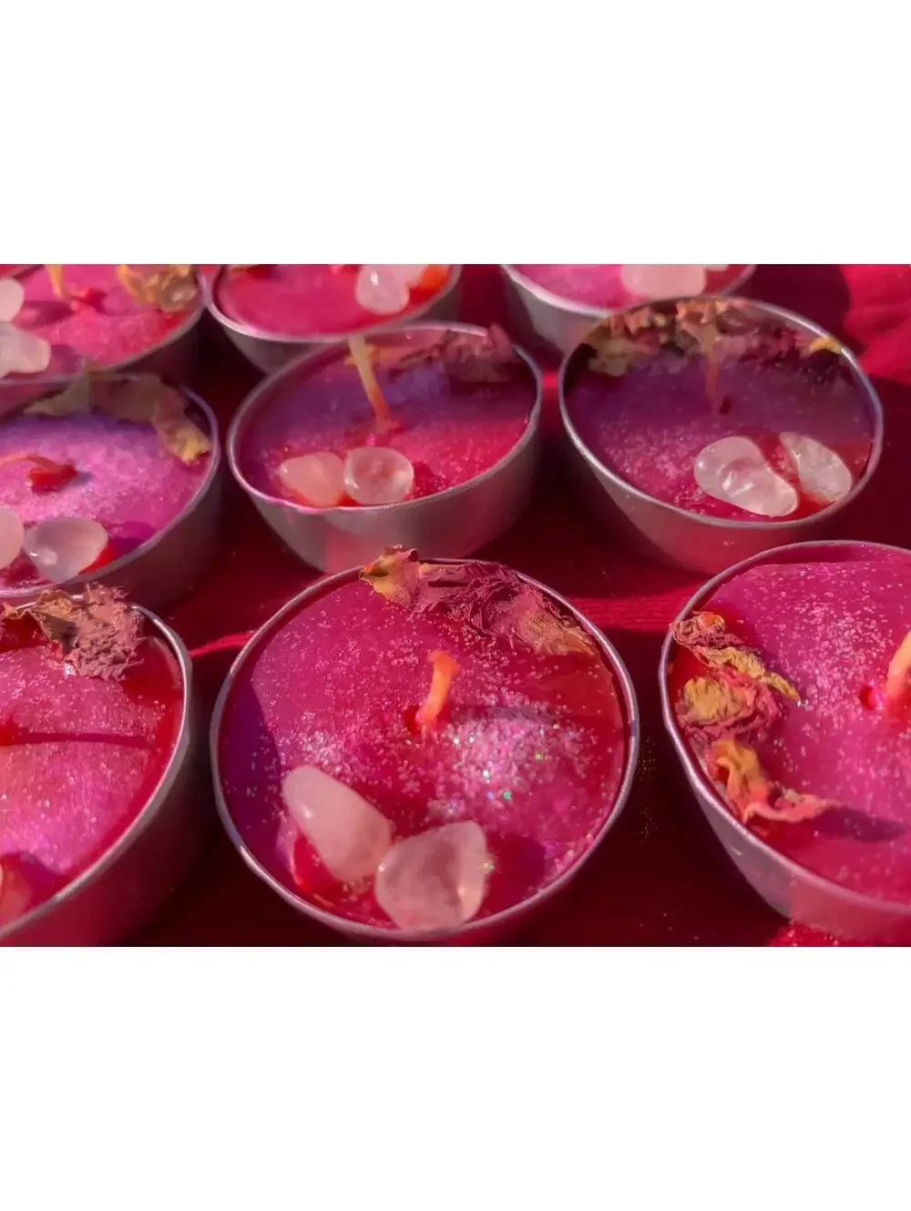 Rose Quartz Tea-light Candles
